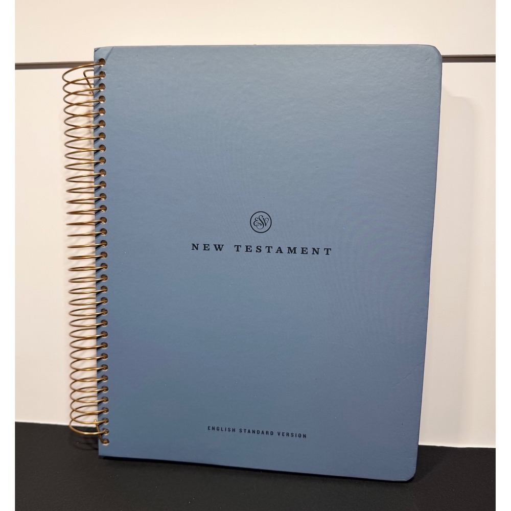 Crossway ESV New Testament Spiral Bible-Bound Journaling Blue Ruled Margins